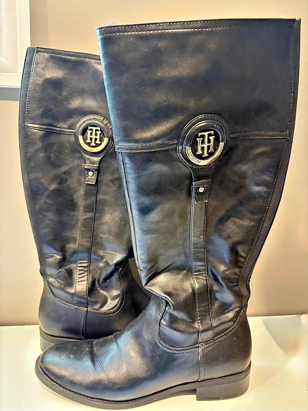 Tommy Hilfiger Black To-the-Knee Boots US 9 1/2M
